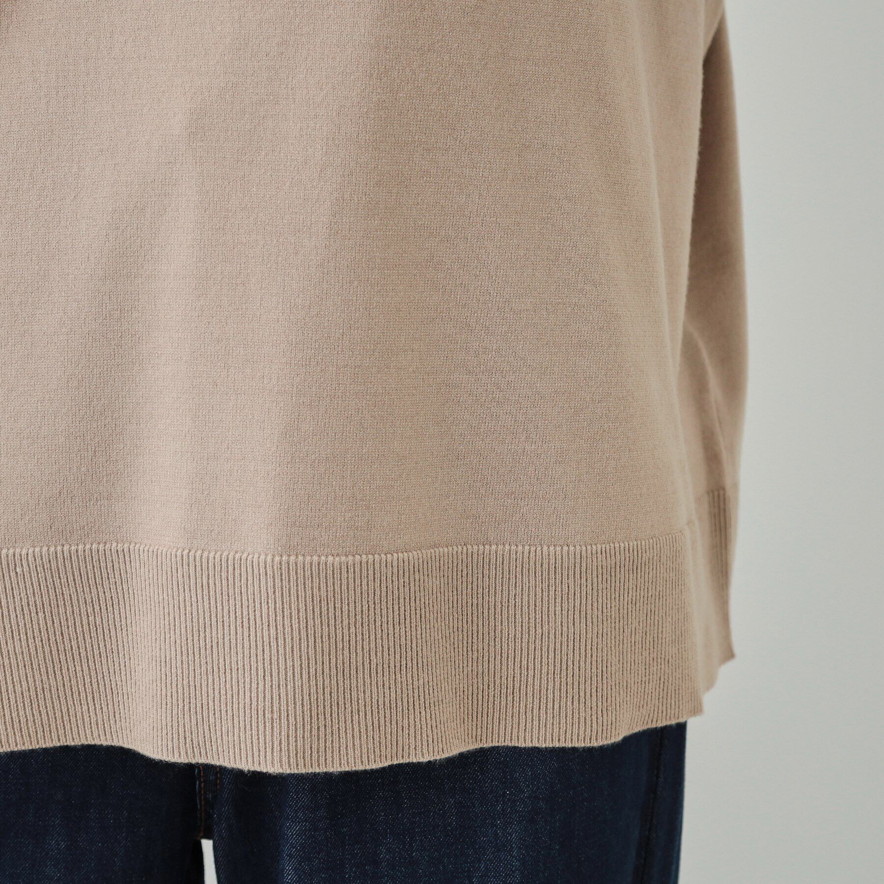 SHOO･LA･RUE「【洗える】レイヤードコーデも楽しめる もちもちVネックニット」|ニット・セーター|