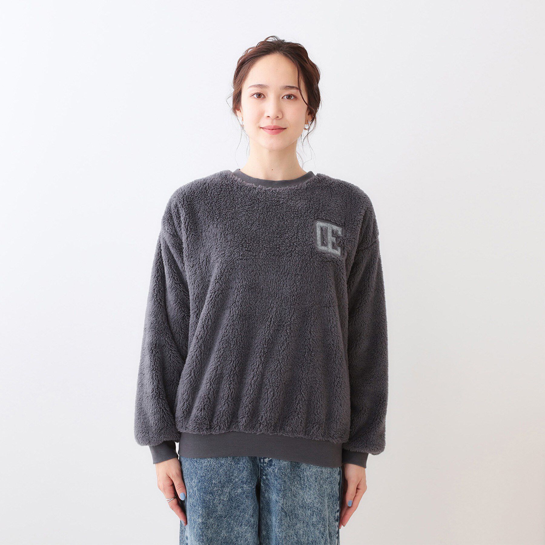 SHOO･LA･RUE「【洗える/S-LL】毛布に包まれているような着心地 やわらかボアトップス」|Tシャツ・カットソー|