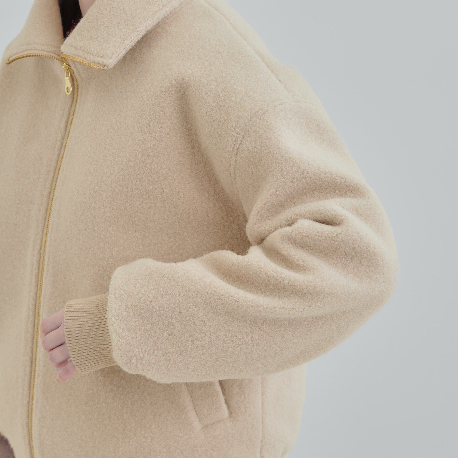 SHOO･LA･RUE「【S-LL】お顔周りがすっきり見える スライバージャケット」|ブルゾン・スタジャン|