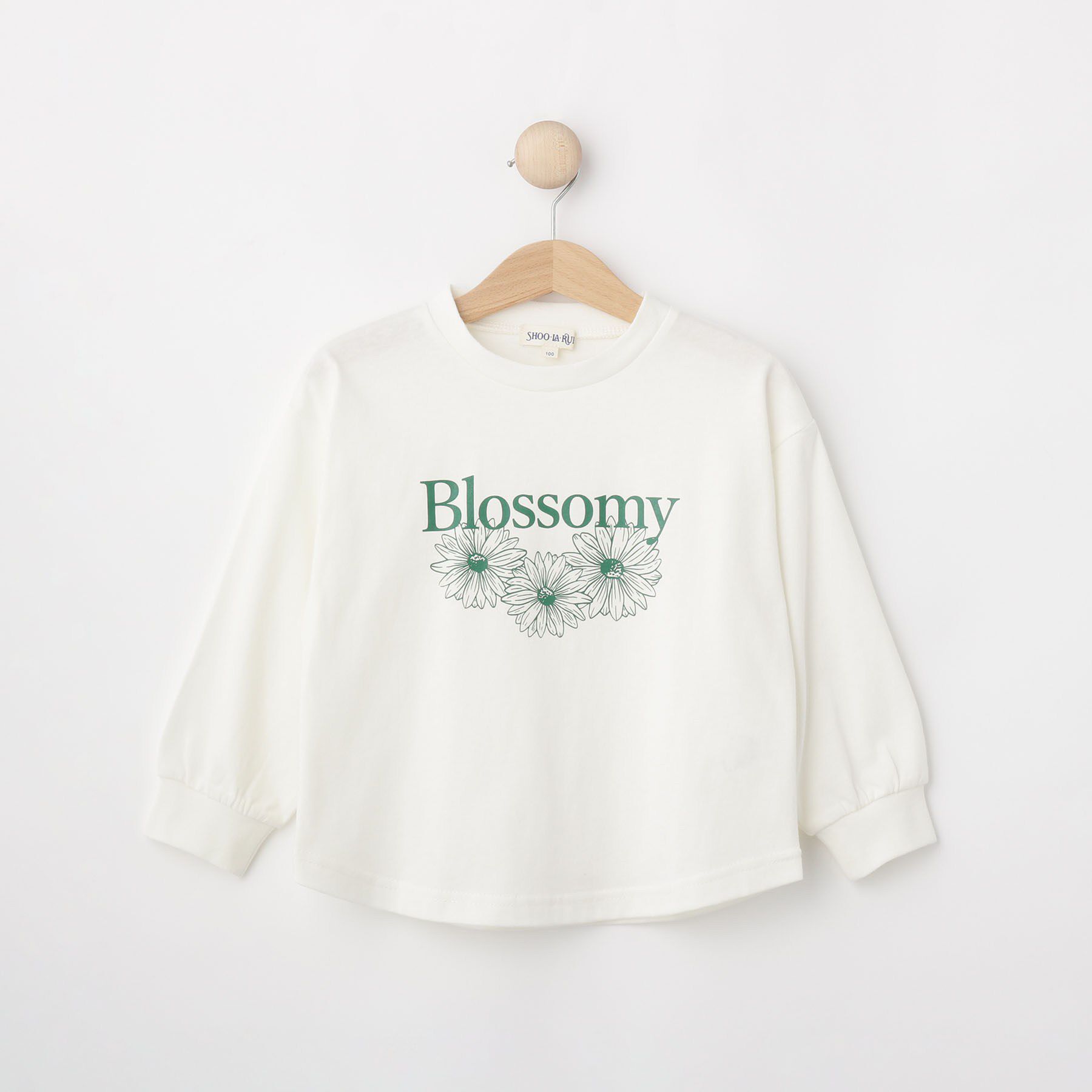 SHOO･LA･RUE「【100-150cm】プリントアソート裾ラウンドロンT」|Tシャツ・カットソー|ホワイト(101)