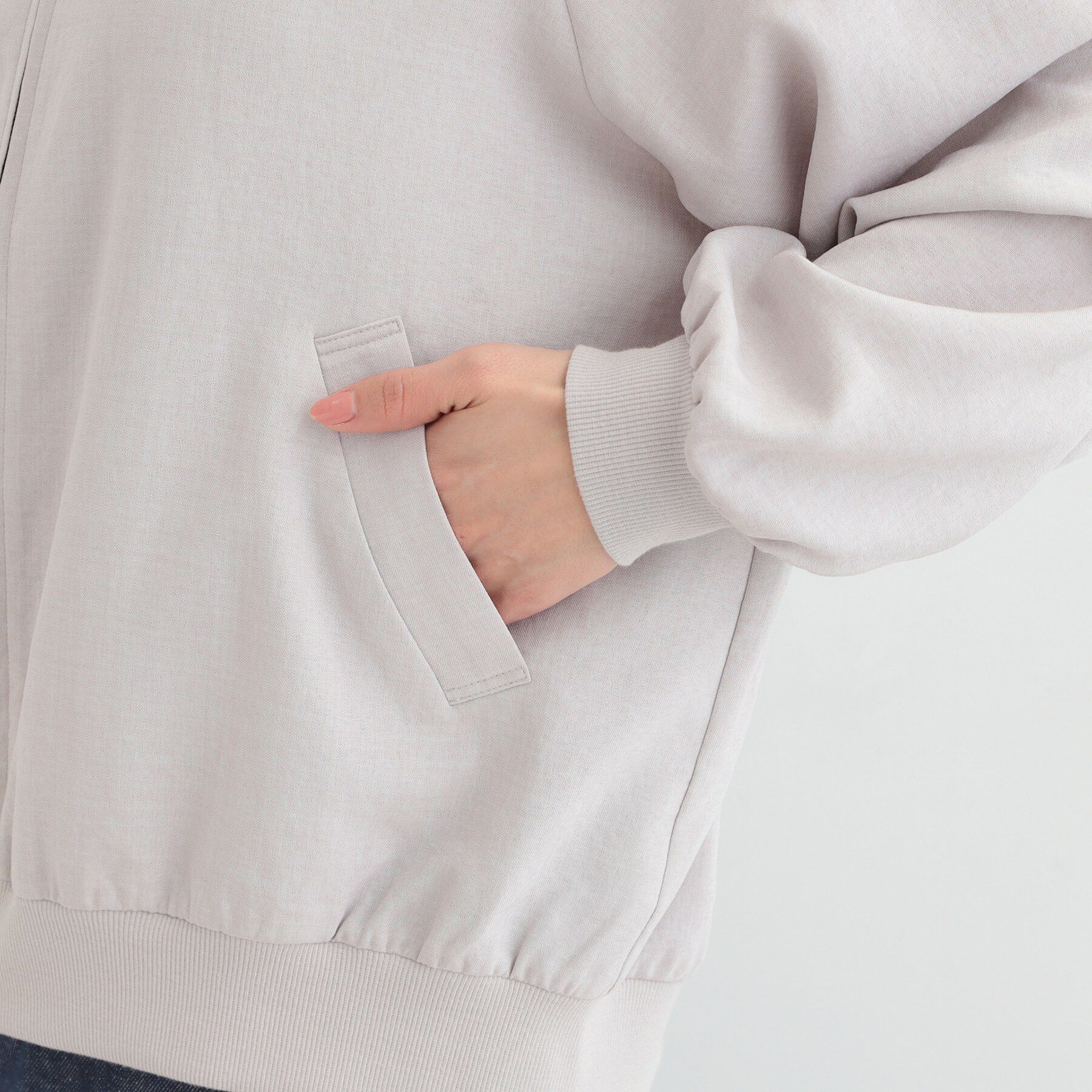 SHOO･LA･RUE「麻調リブブルゾン」|ブルゾン・スタジャン|