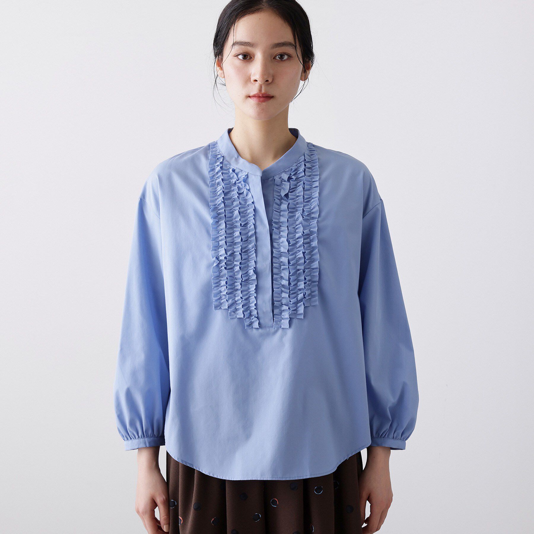 Dessin「【着映え/洗える】フロントフリルブラウス」|シャツ・ブラウス|