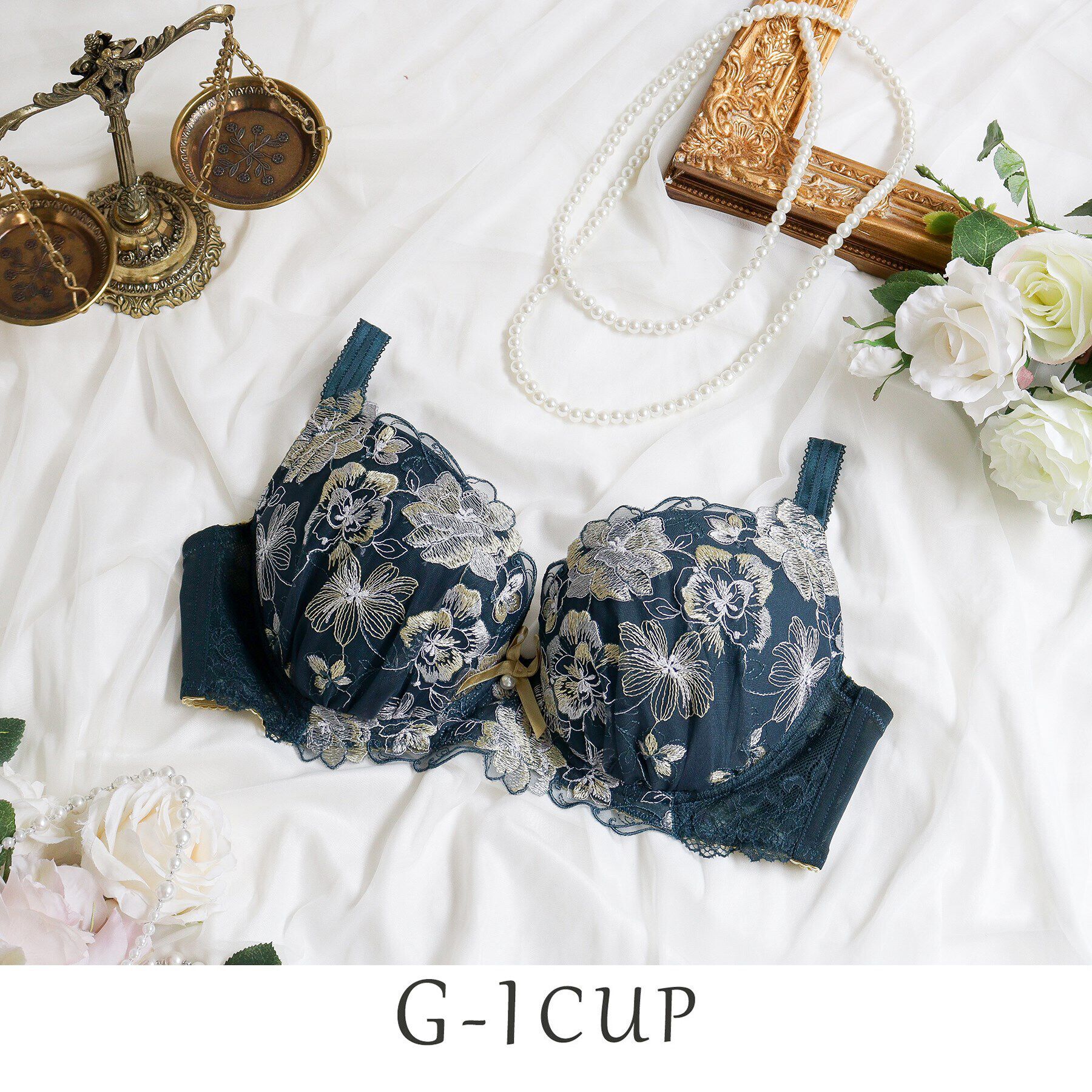 Risa Magli「アルメル ブラジャー」|インナー|グリーン(022)