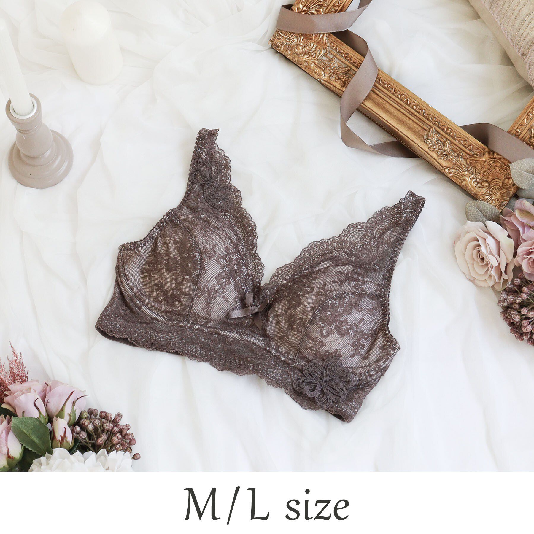 Risa Magli「レネイ おやすみブラ（M-L）」|インナー|ブラウン(043)