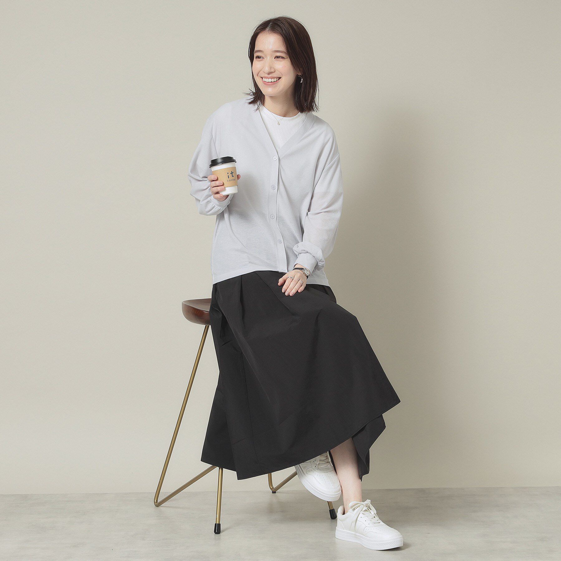 ITS&rsquo;DEMO「【UVカット／手洗い可】Vネックカーディガン」|カーディガン|