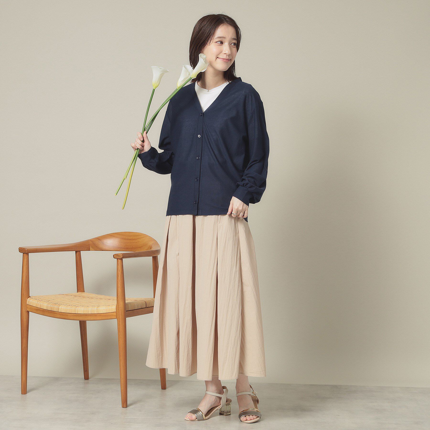 ITS&rsquo;DEMO「【UVカット／手洗い可】Vネックカーディガン」|カーディガン|