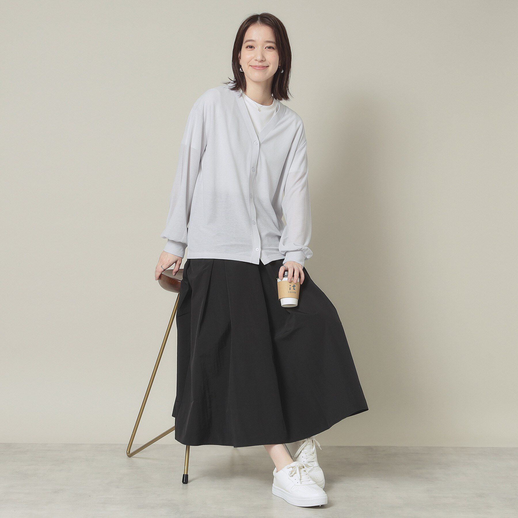 ITS&rsquo;DEMO「【UVカット／手洗い可】Vネックカーディガン」|カーディガン|