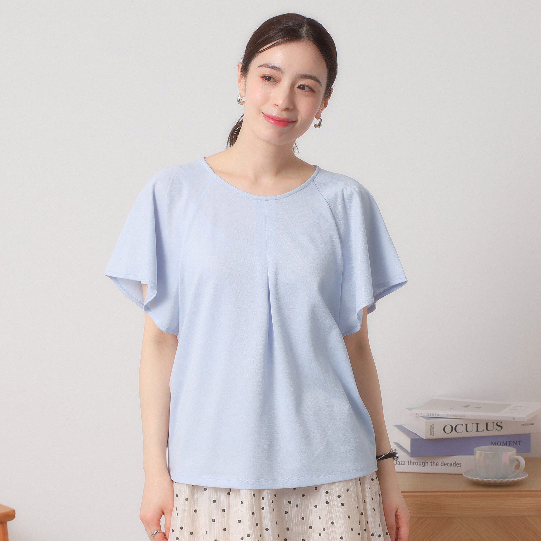 ITS&rsquo;DEMO「【吸水速乾／洗濯機OK／洗濯後しわになりにくい】カットミラノタックプルオーバー」|Tシャツ・カットソー|