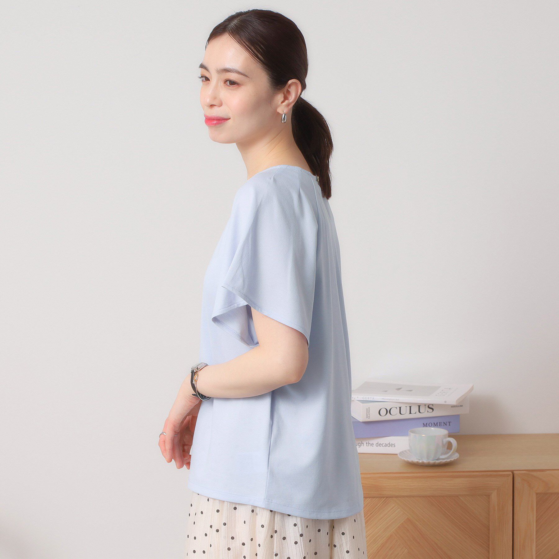 ITS&rsquo;DEMO「【吸水速乾／洗濯機OK／洗濯後しわになりにくい】カットミラノタックプルオーバー」|Tシャツ・カットソー|