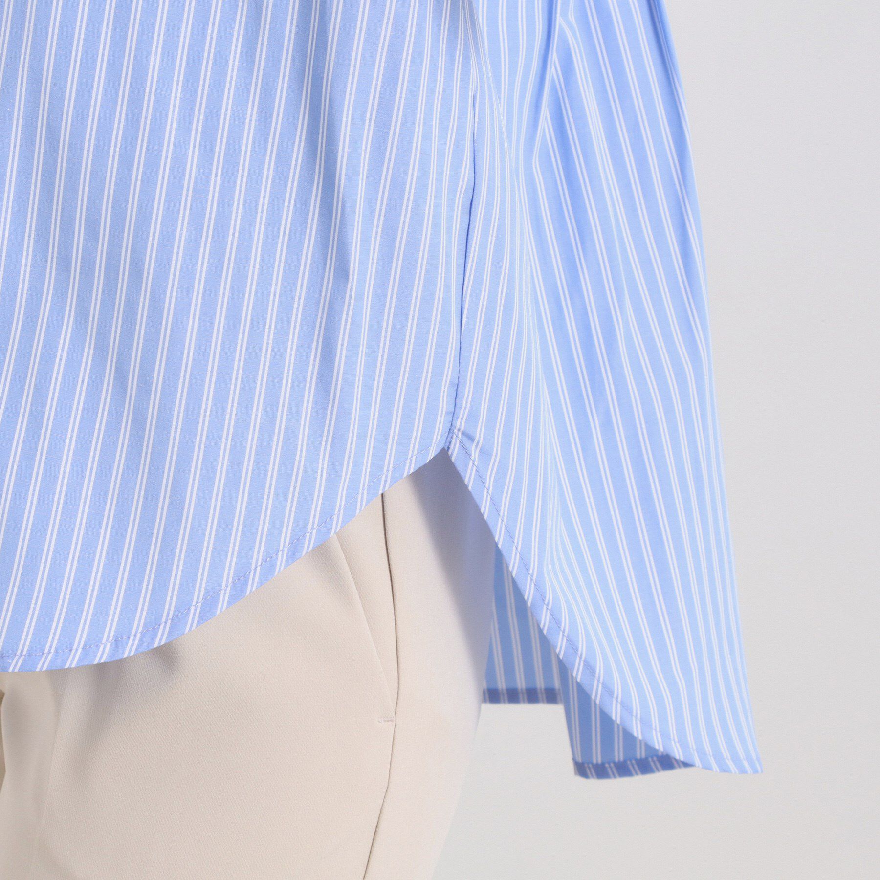 ITS&rsquo;DEMO「【接触冷感／手洗い可】ストライプバックギャザーブラウス」|シャツ・ブラウス|