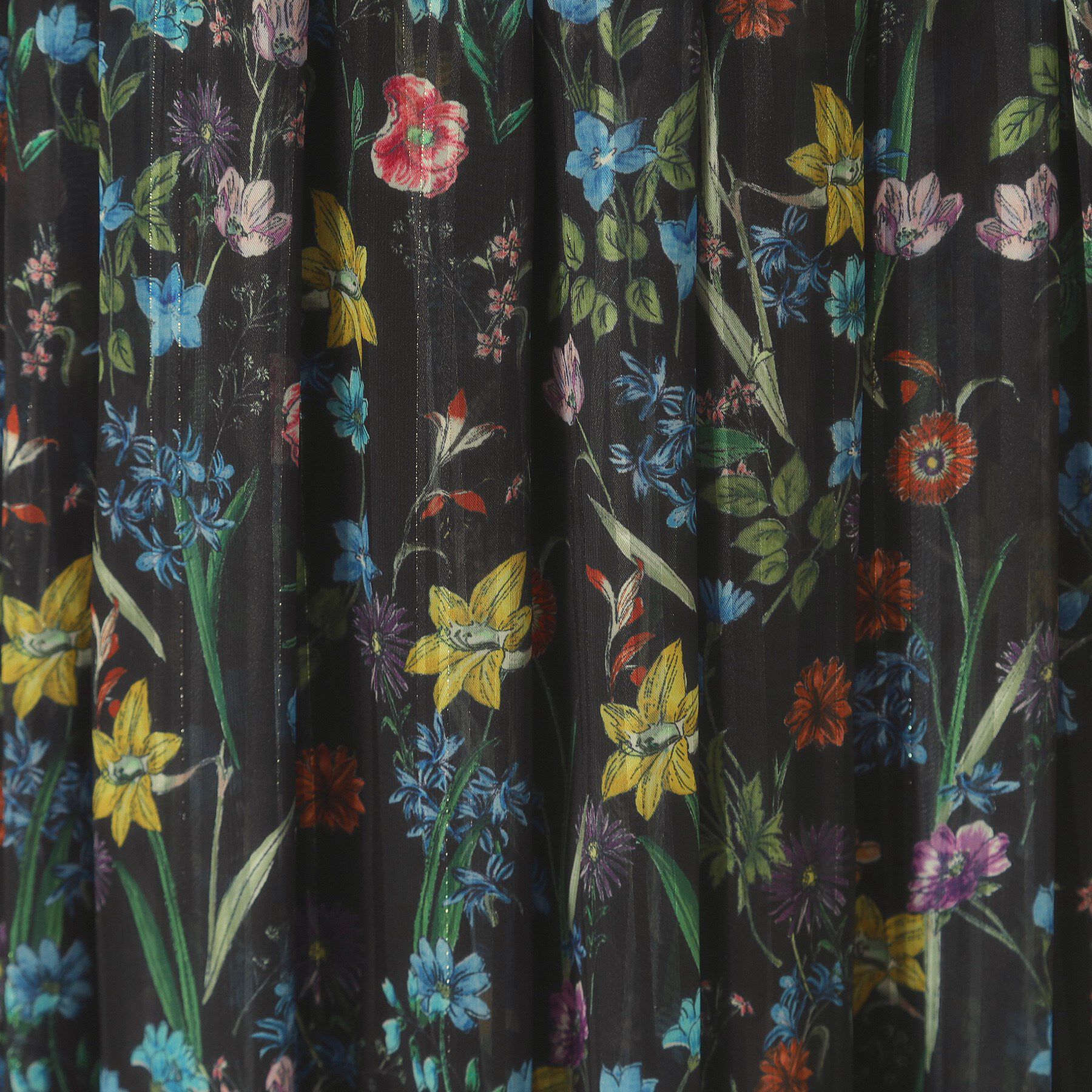 ITS&rsquo;DEMO「【手洗い可／セットアップ可】ラメストライプ花柄スカート」|スカート|