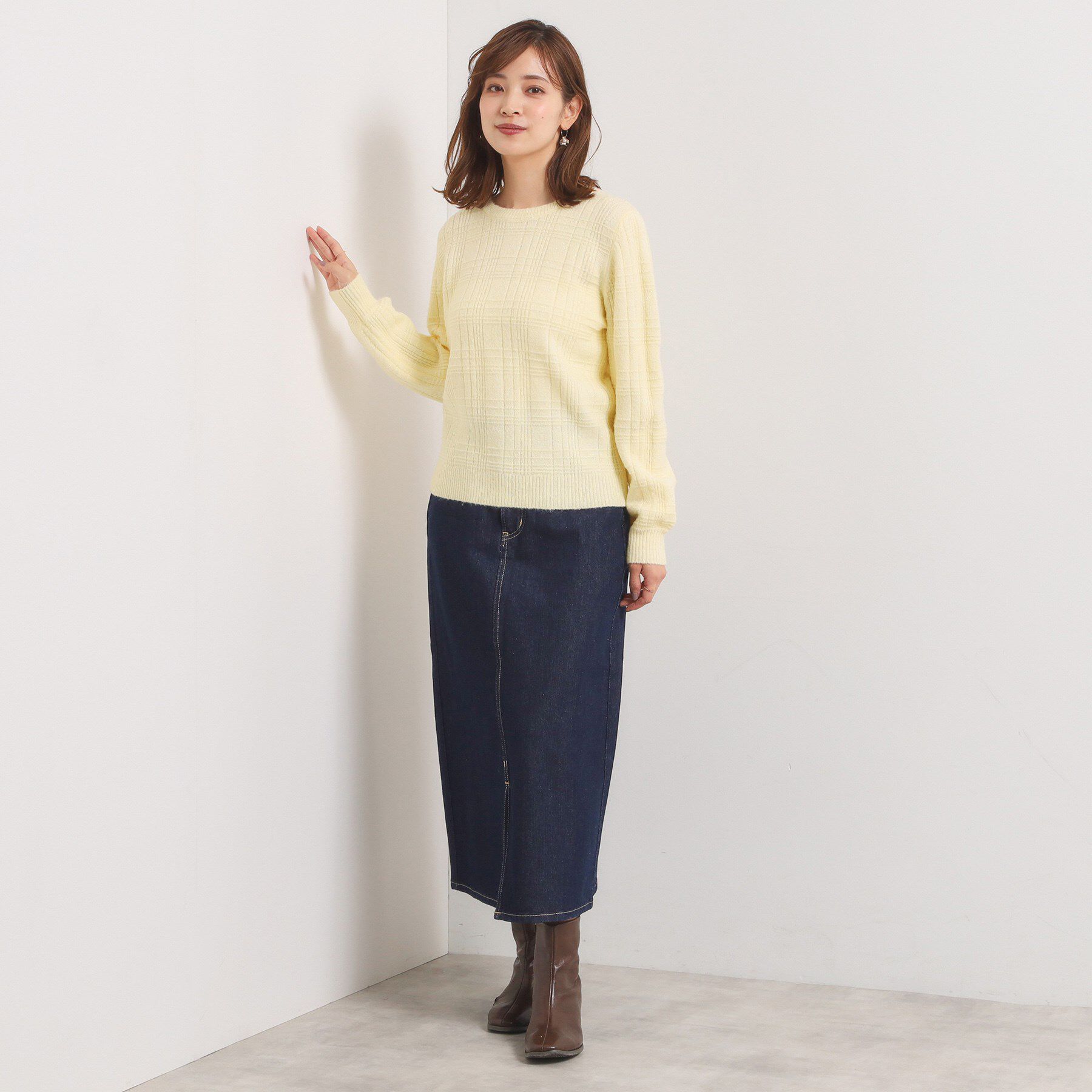 ITS&rsquo;DEMO「【手洗い可】ラメチェックニット」|ニット・セーター|