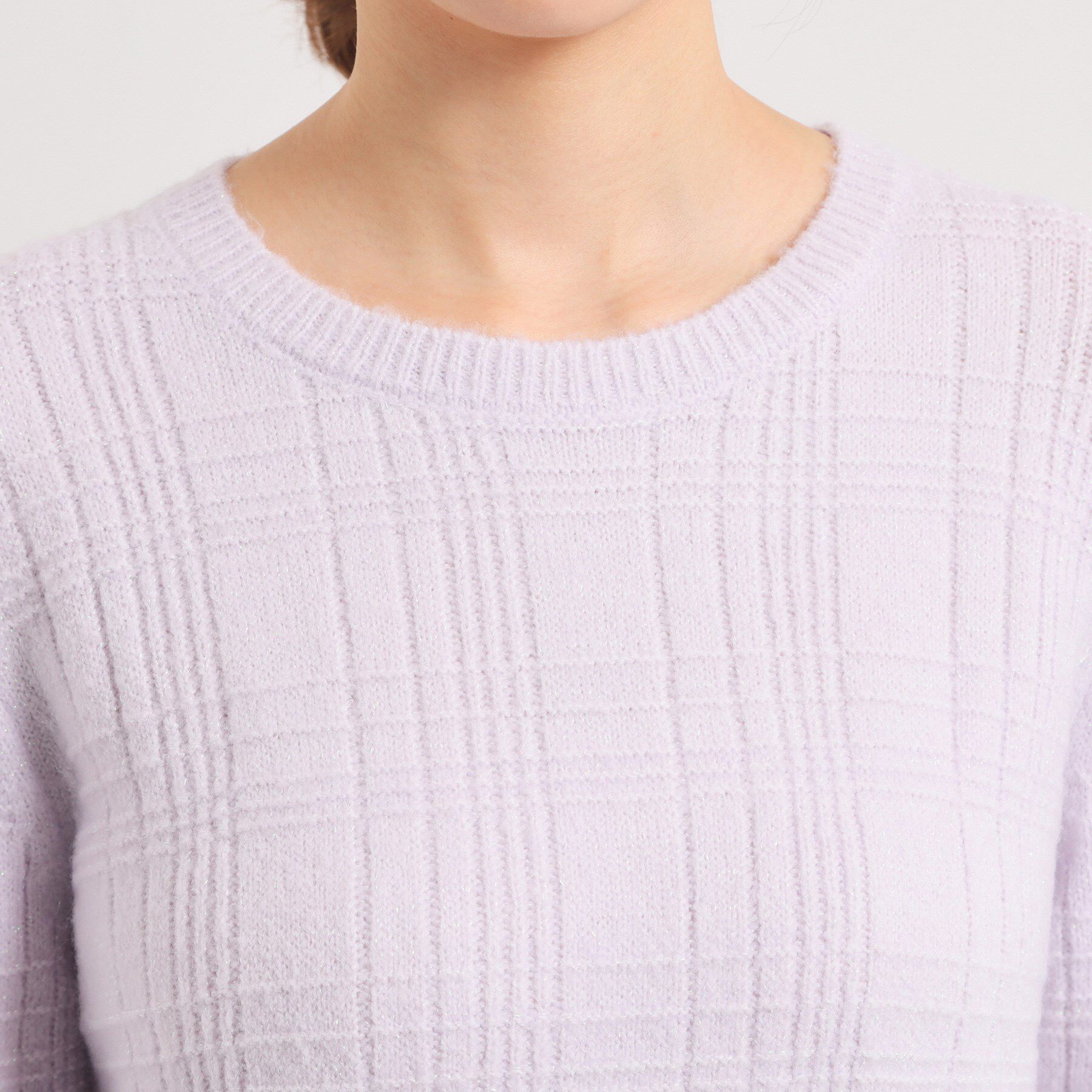 ITS&rsquo;DEMO「【手洗い可】ラメチェックニット」|ニット・セーター|