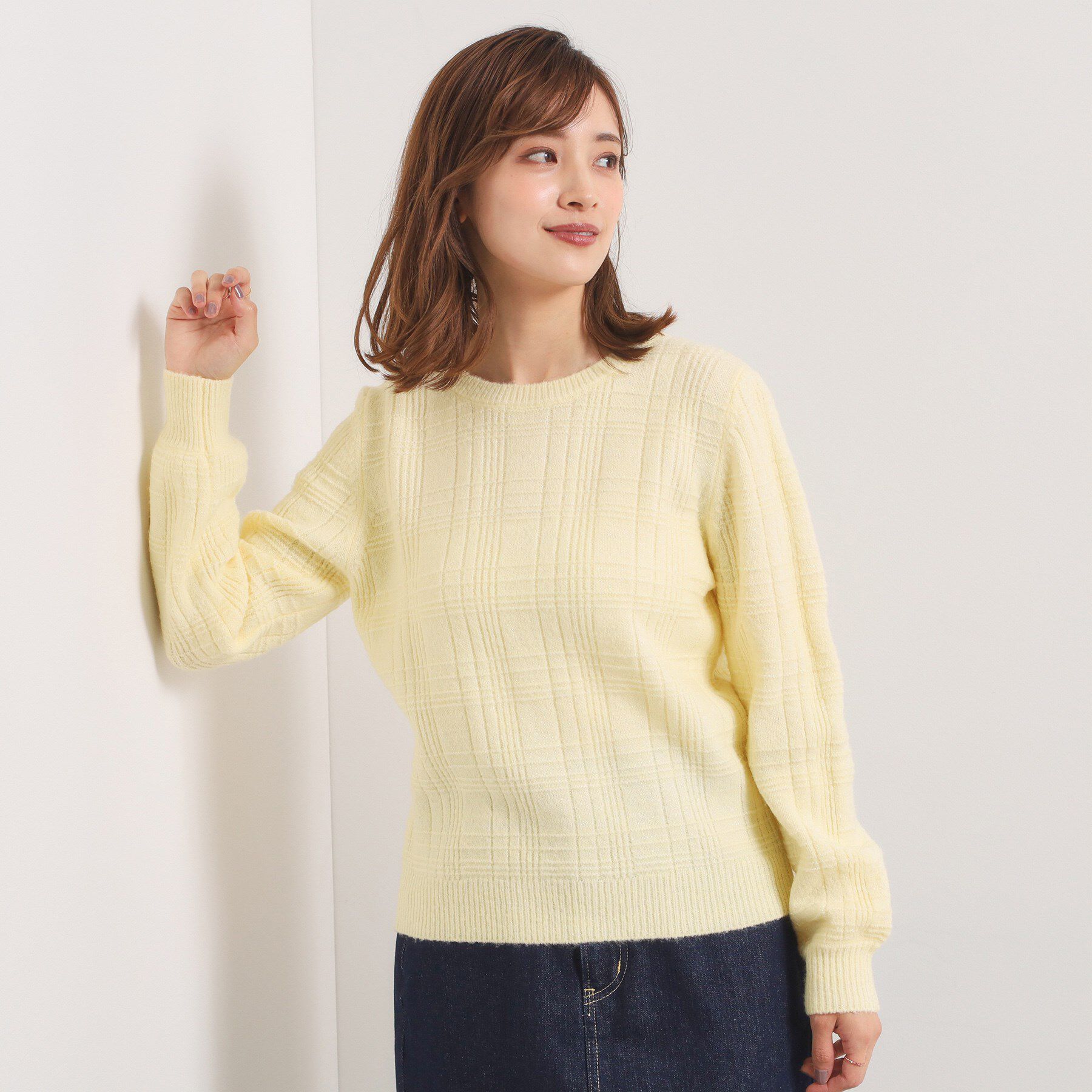 ITS&rsquo;DEMO「【手洗い可】ラメチェックニット」|ニット・セーター|