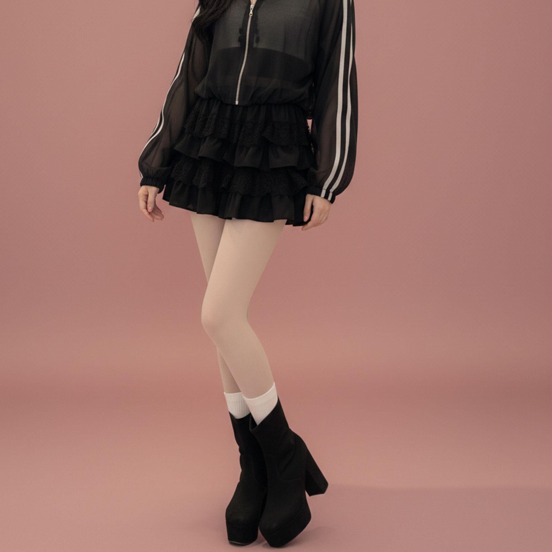 csT&P「スクウェアヒールストレッチブーツ」|ショートブーツ|