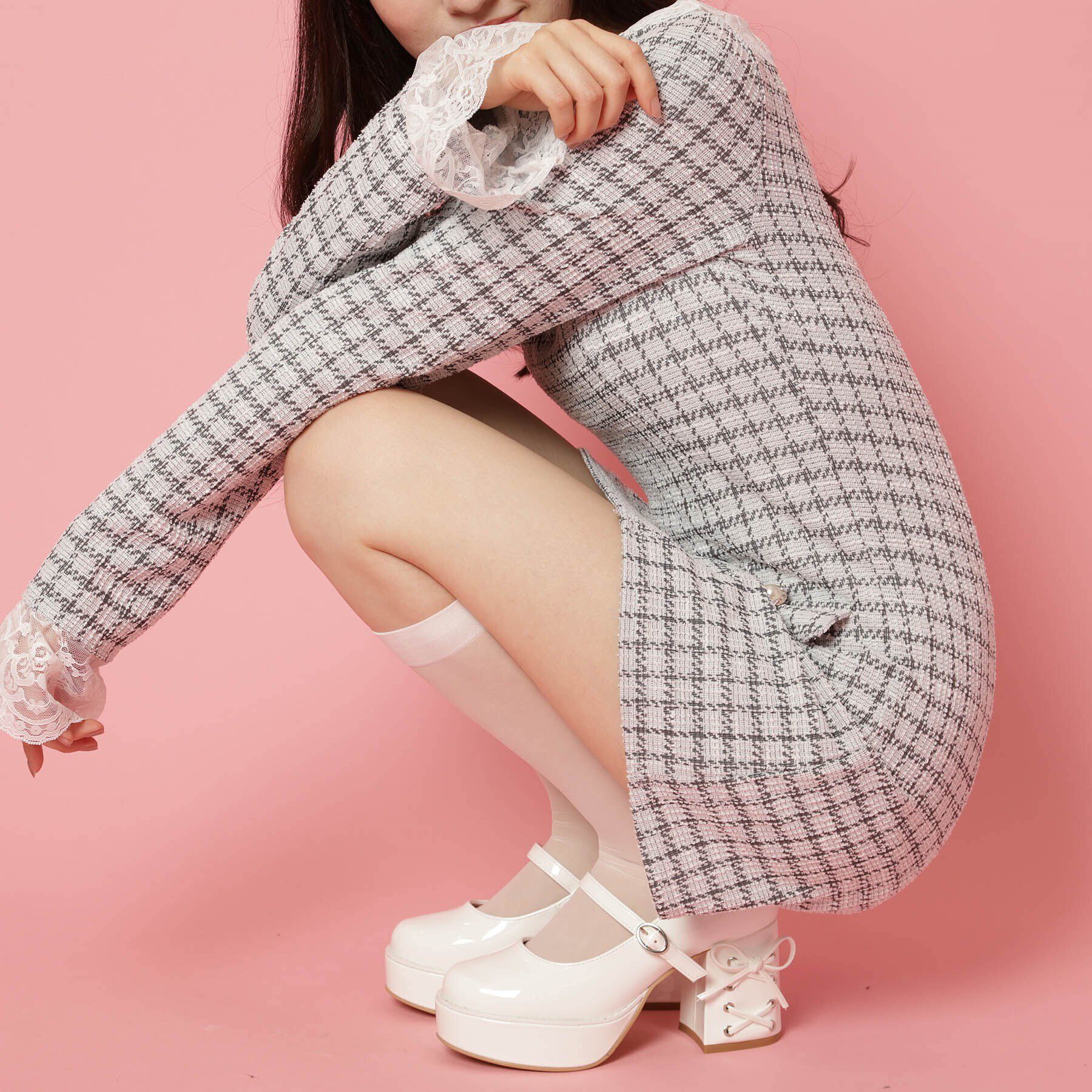 csT&P「厚底ヒールレースアップパンプス」|パンプス|