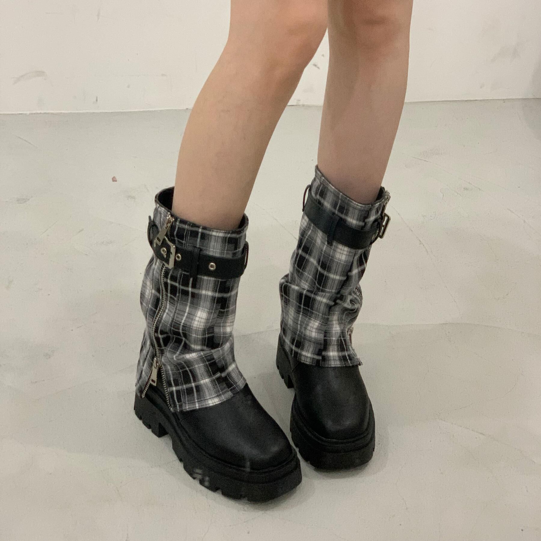 csT&P「ベルト付きカバーブーツ」|ショートブーツ|