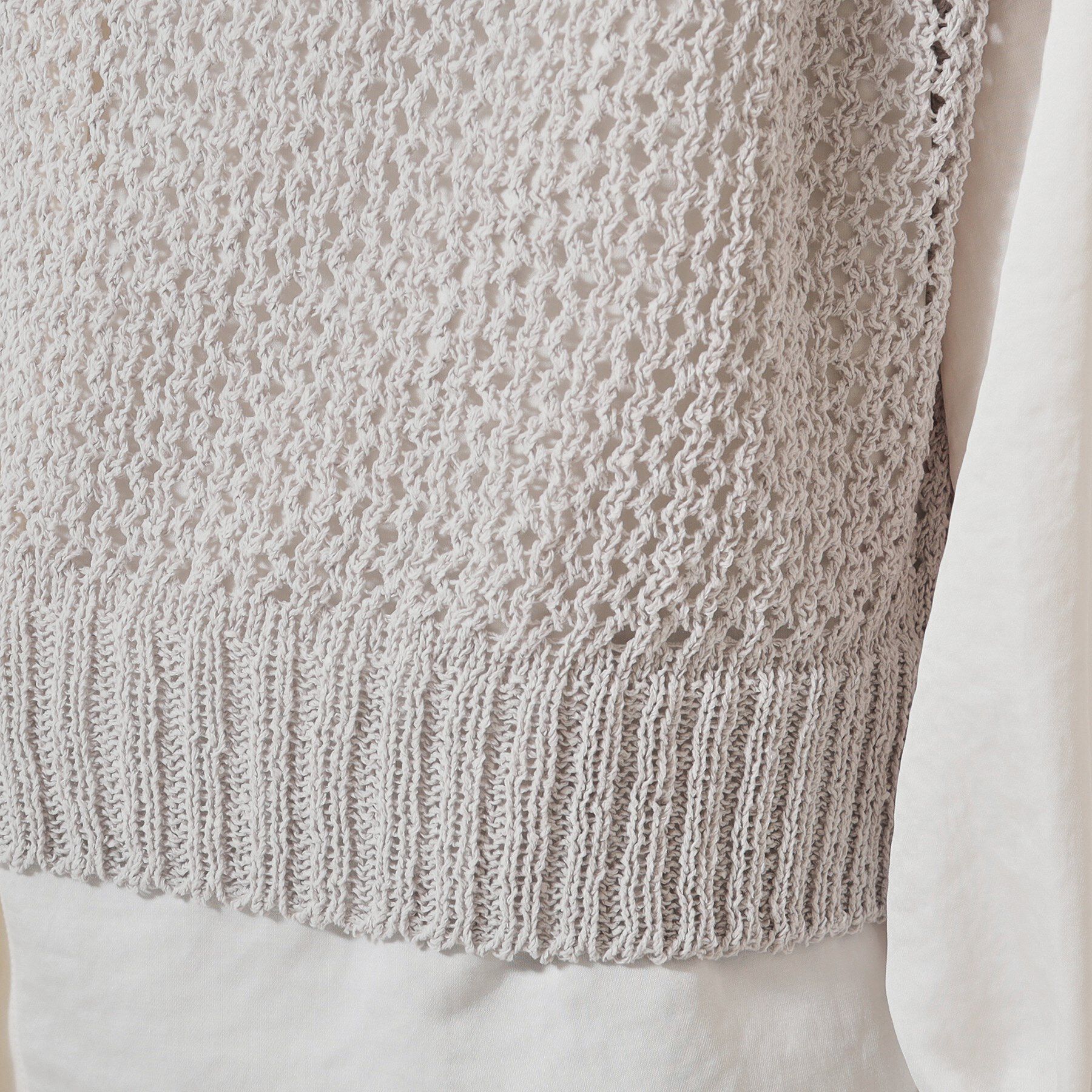 SunaUna「【洗える／メッシ編み】レイヤードニット」|ニット・セーター|