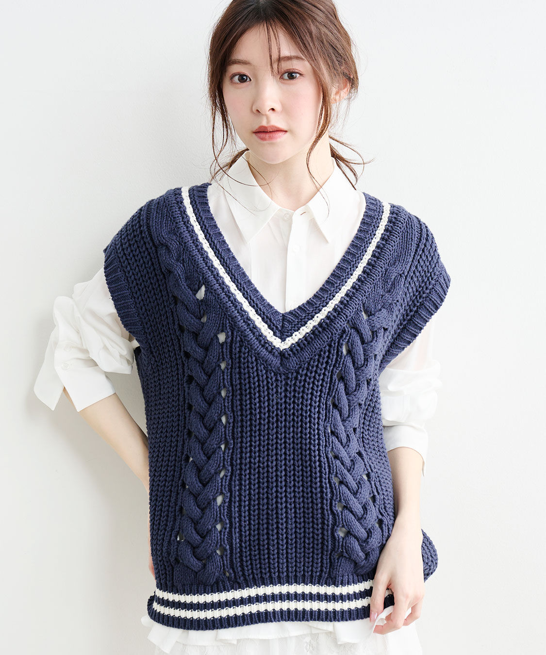 COCO DEAL「チルデンニットベスト」|ニット・セーター|