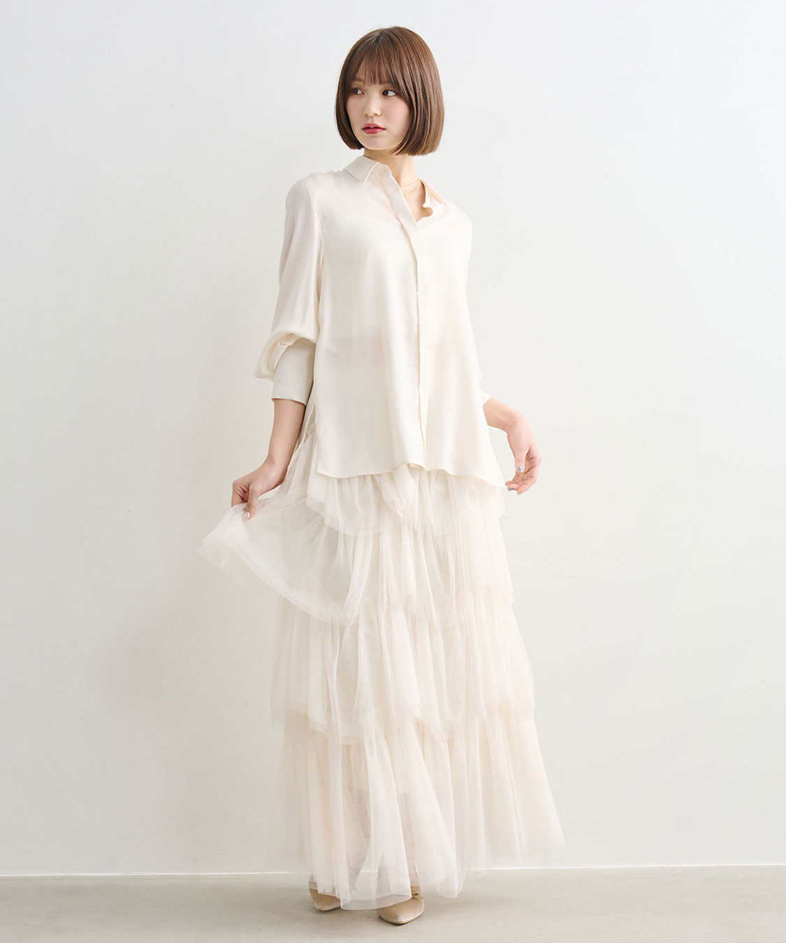 COCO DEAL「2WAYサテンシャツ」|シャツ・ブラウス|