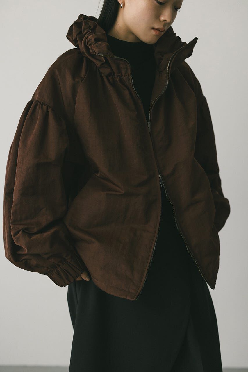 STYLEMIXER「ギャザーネックブルゾン」|ブルゾン・スタジャン|BRN