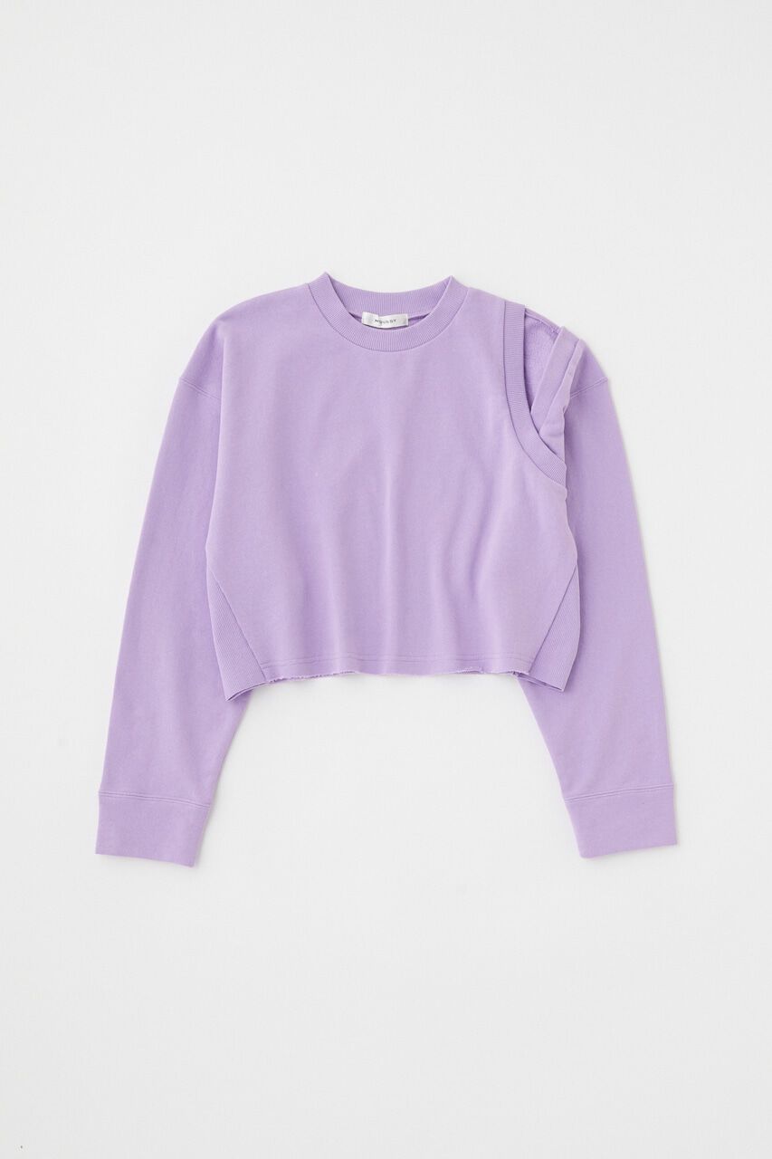 MOUSSY「SHOULDER CUT CROPPED トップス」|パーカー|