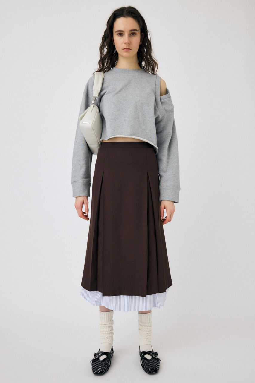 MOUSSY「SHOULDER CUT CROPPED トップス」|パーカー|