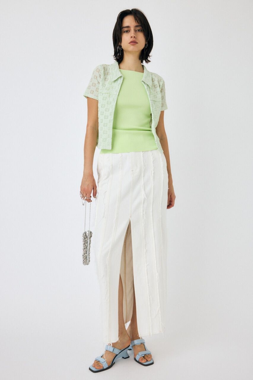 MOUSSY「FRONT SLIT FRINGE スカート」|スカート|