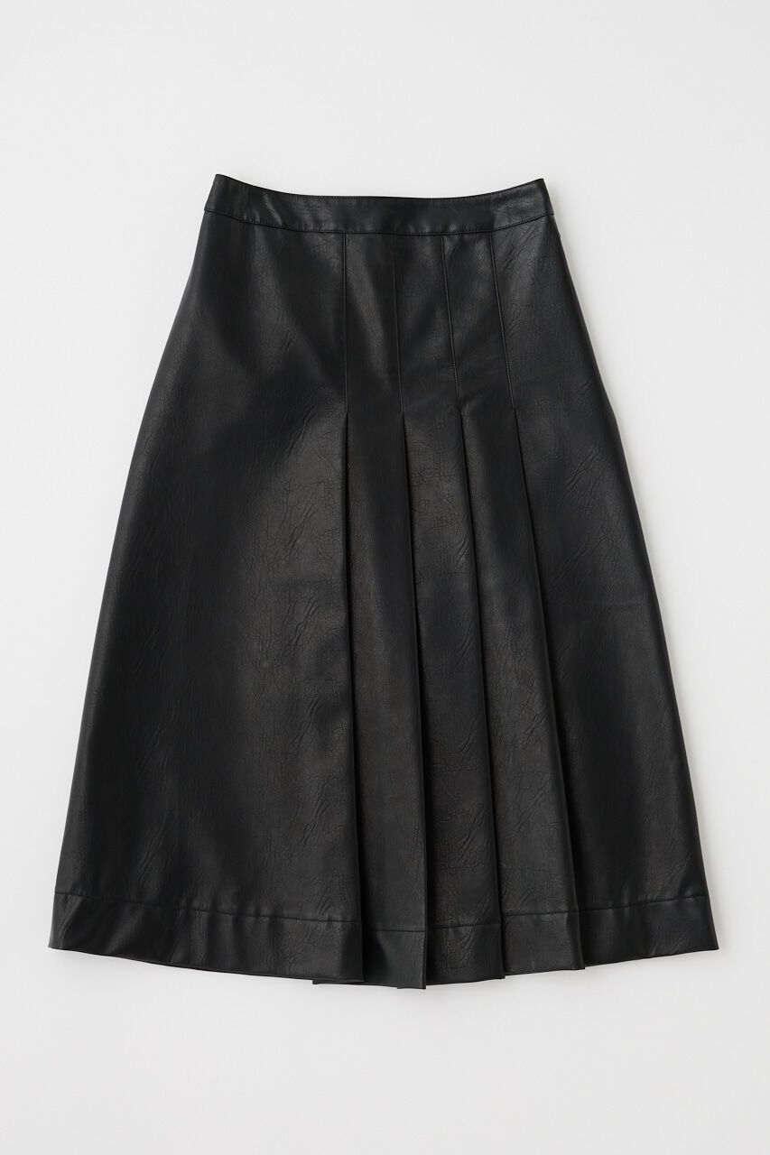MOUSSY「F/LEATHER TUCKED ミディスカート」|スカート|
