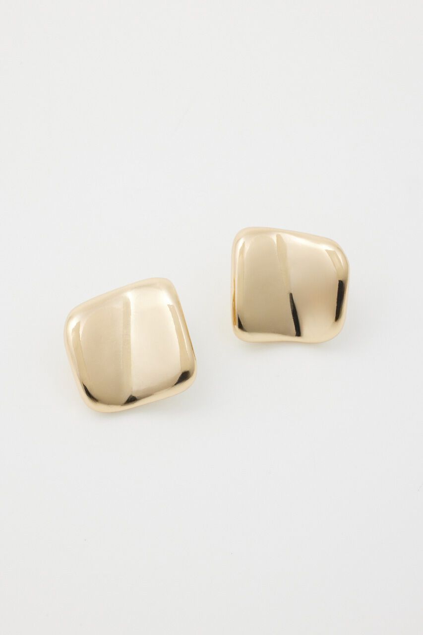 rienda「スクエアフォールドピアス」|ピアス|GLD