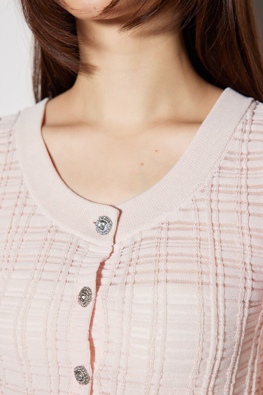 rienda「2WAYシアーラメニットカーデ」|カーディガン|