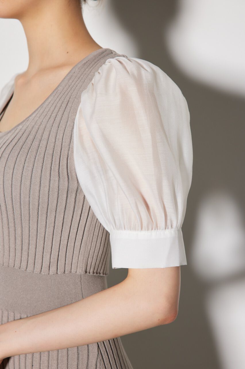 rienda「シアースリーヴコンビカーデセットミニワンピース」|ワンピース|