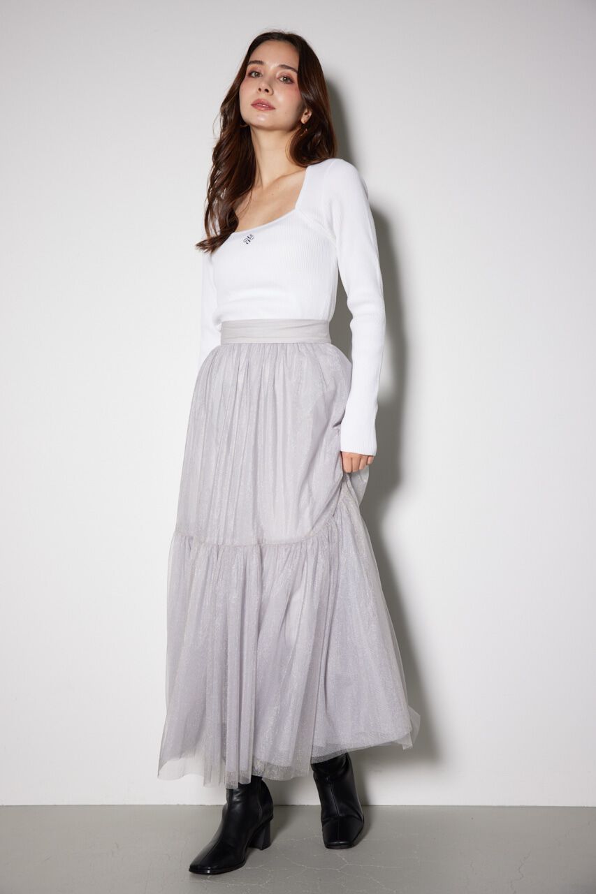 rienda「ボレロネックウォッシャブル ニットトップス」|ニット・セーター|