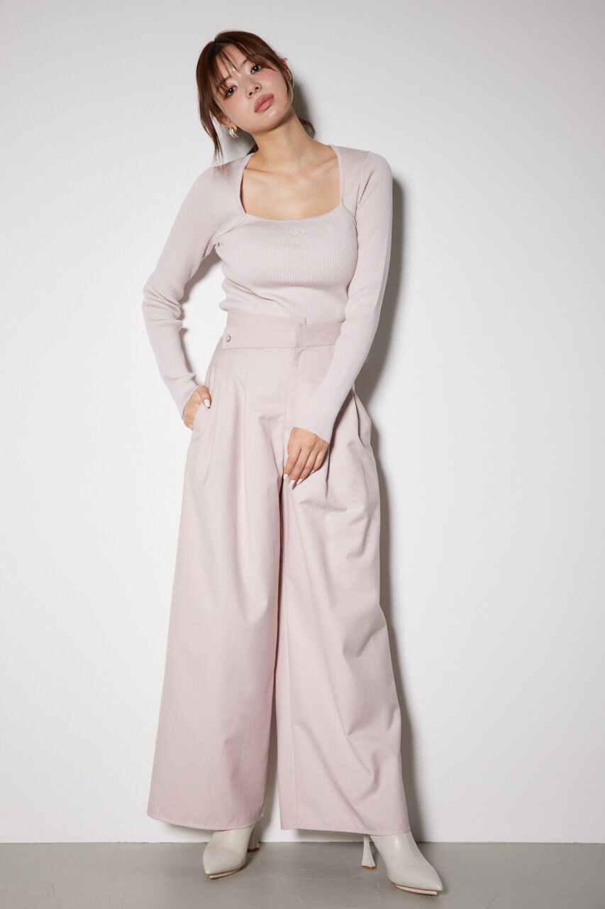 rienda「ボレロネックウォッシャブル ニットトップス」|ニット・セーター|