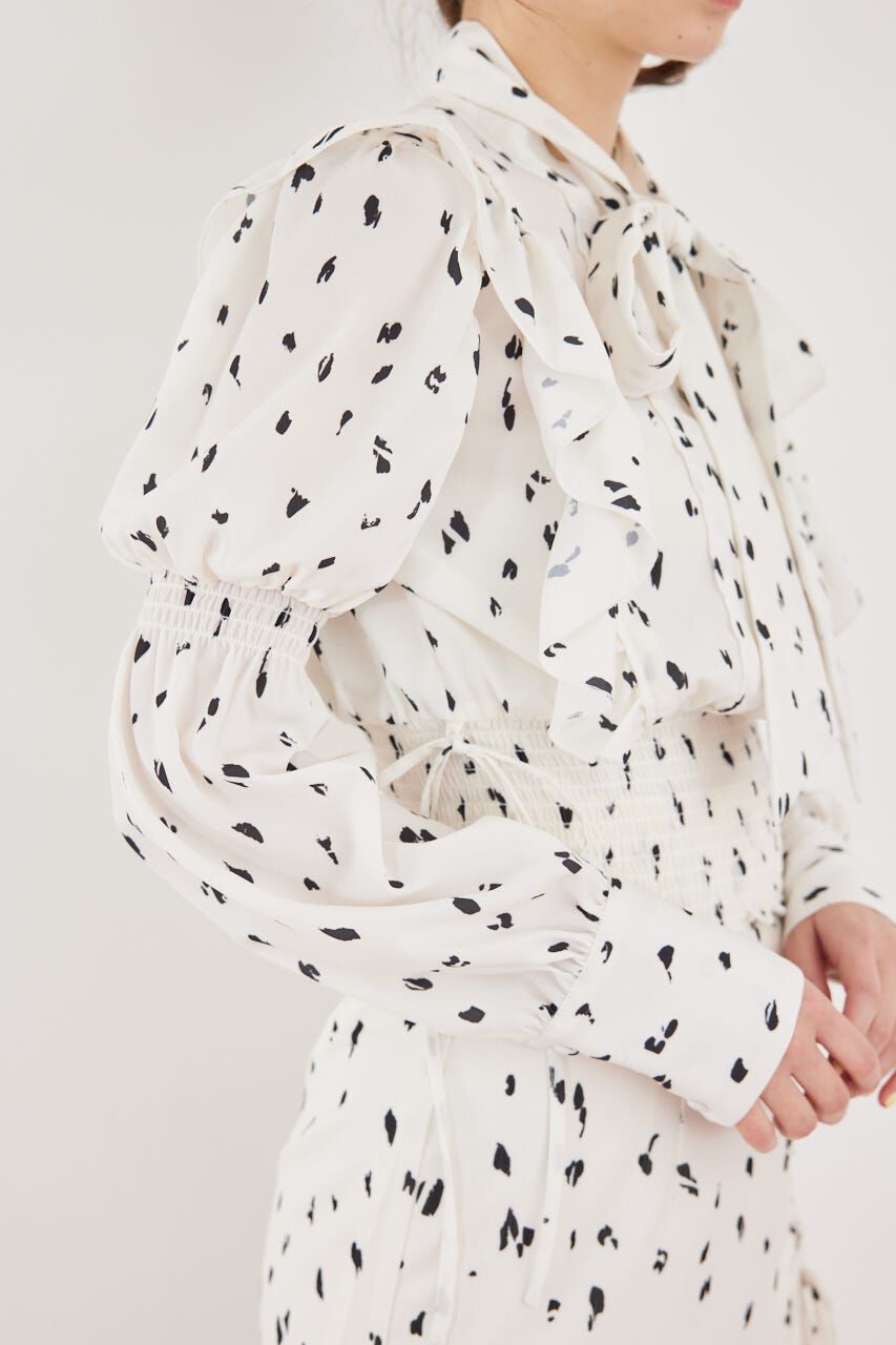 rienda「2WAYボウタイクロップドブラウス」|シャツ・ブラウス|