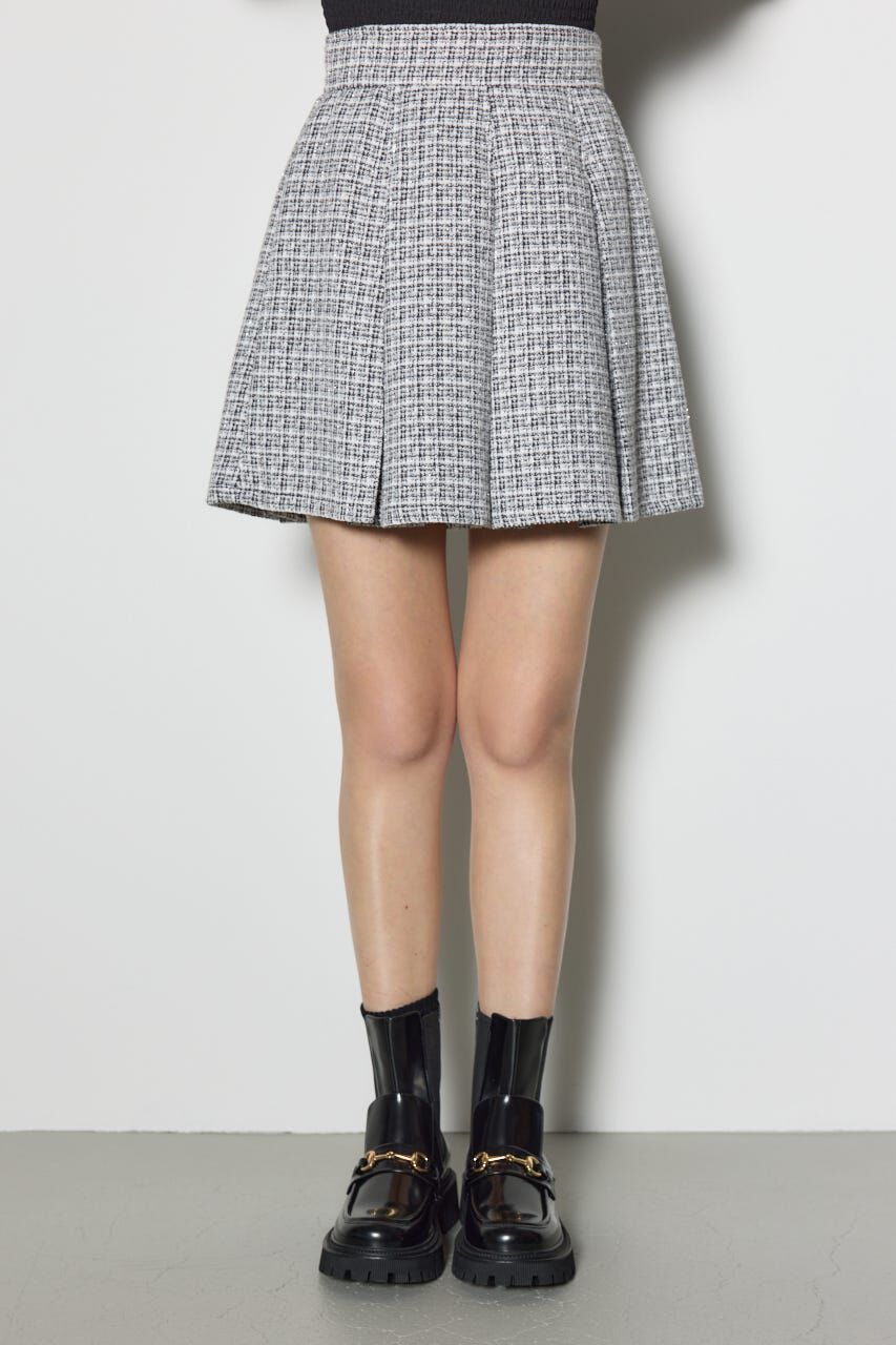 rienda「ハイウエストツイードスコートショートパンツ」|その他|