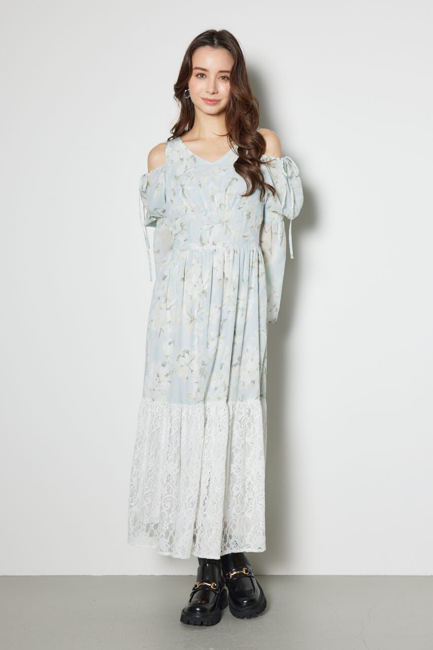 rienda「2WAYレースドッキングフレアワンピース」|ワンピース|