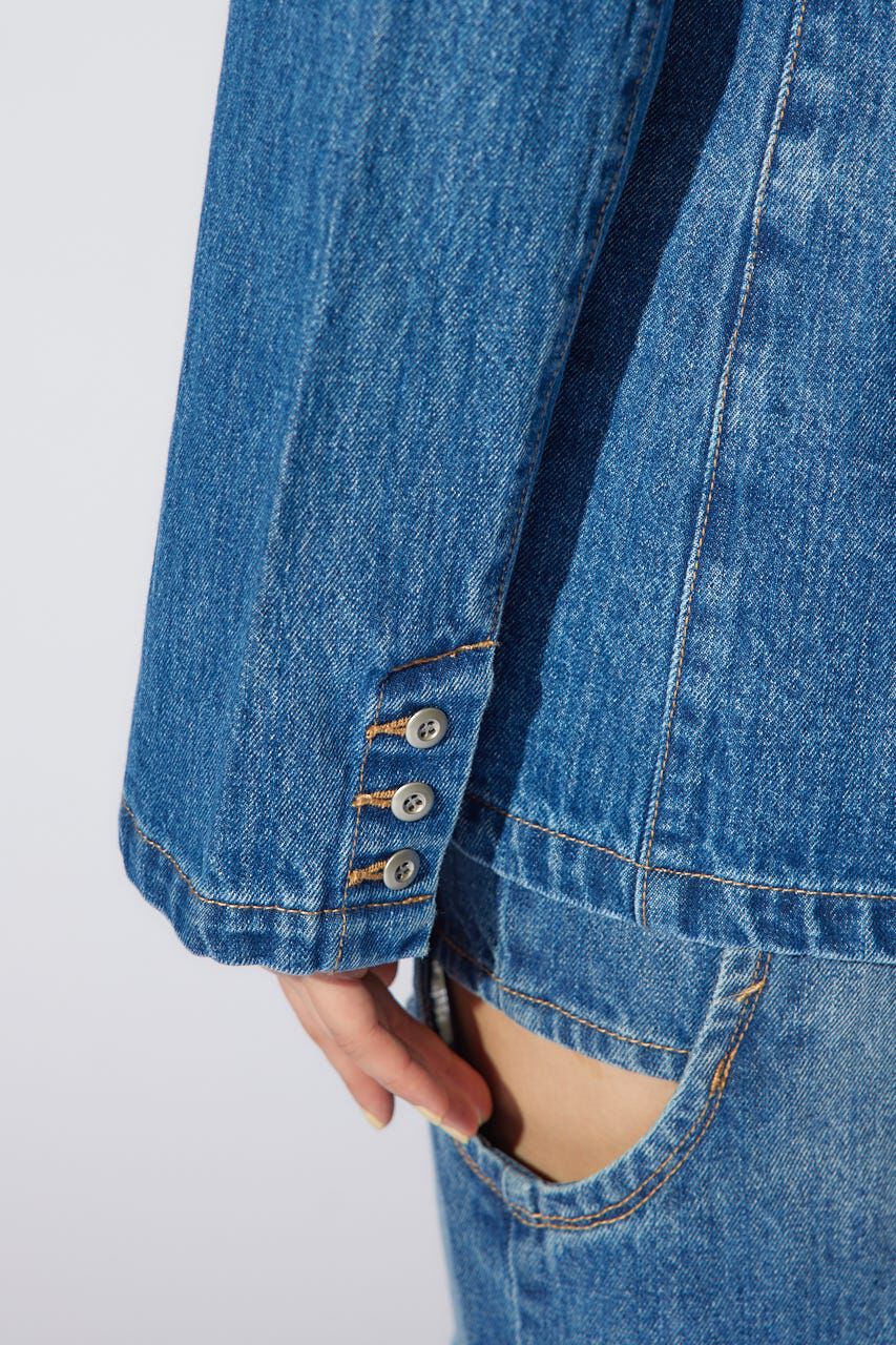 rienda「テーラーカラーデニムジャケット」|デニムジャケット|