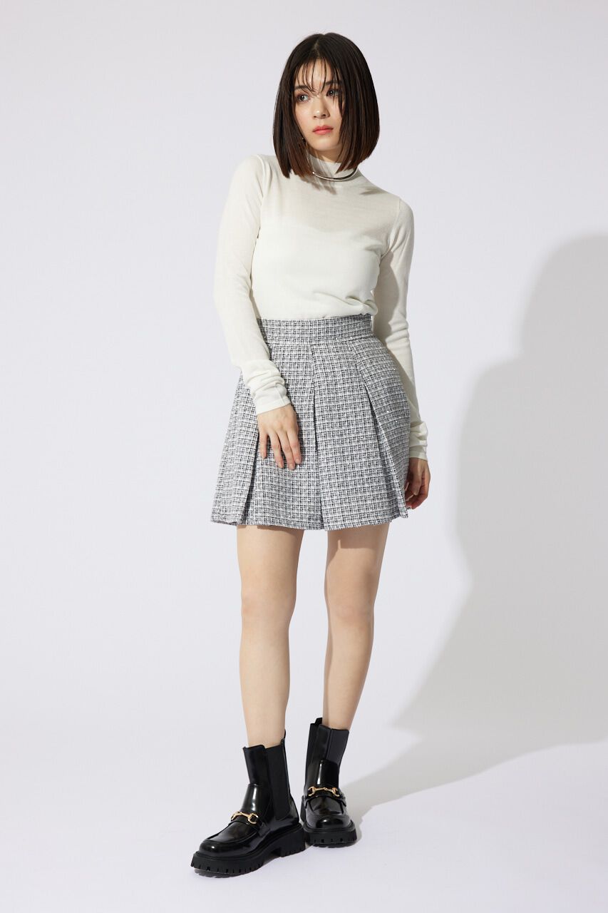 rienda「ハイネックシアーニットトップス」|ニット・セーター|