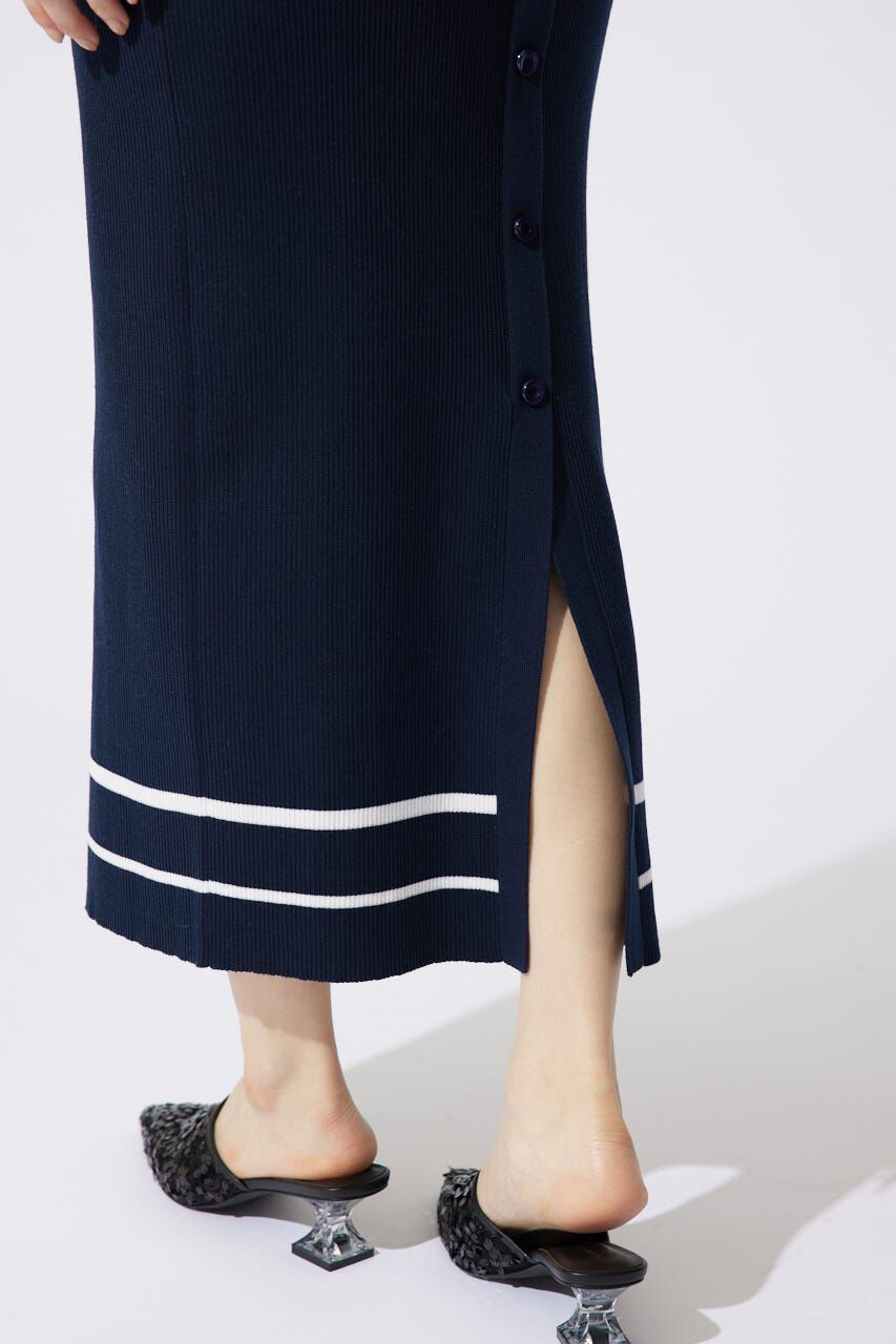 rienda「2WAYRロゴラインニットワンピース」|ワンピース|