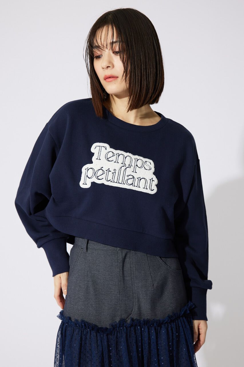 rienda「サガラ刺繍スウェットトップス」|Tシャツ・カットソー|