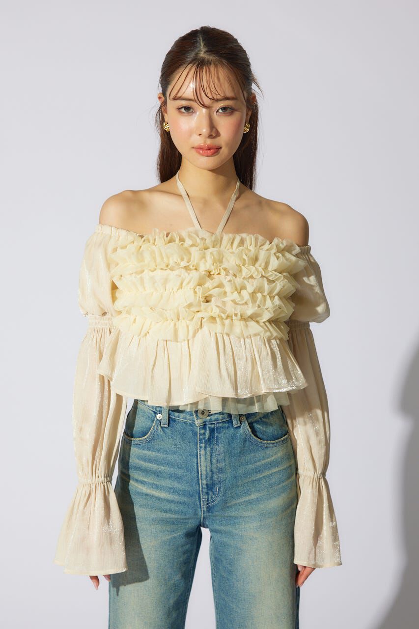 rienda「フリルオフショルブラウス」|シャツ・ブラウス|