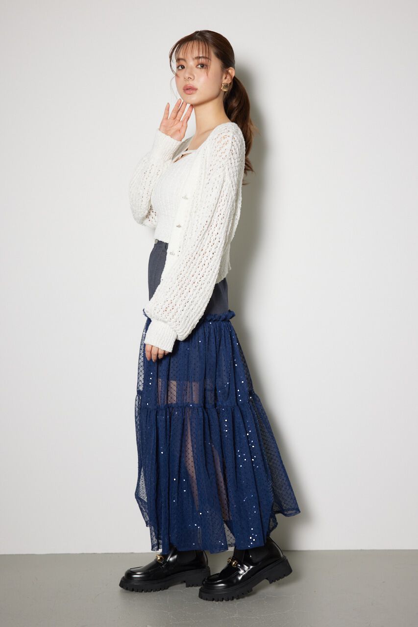 rienda「ビジューニットカーディガン」|カーディガン|