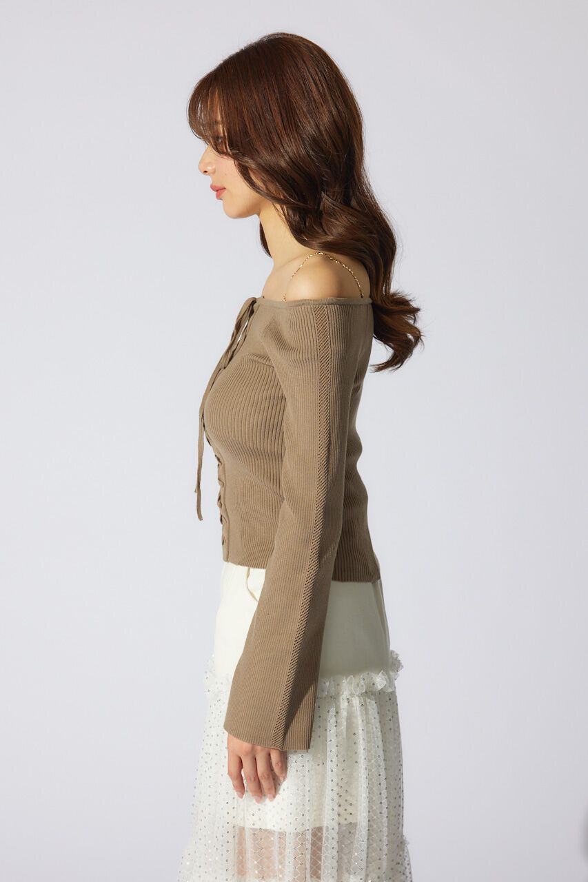 rienda「manywayオフショルニットトップス」|ニット・セーター|