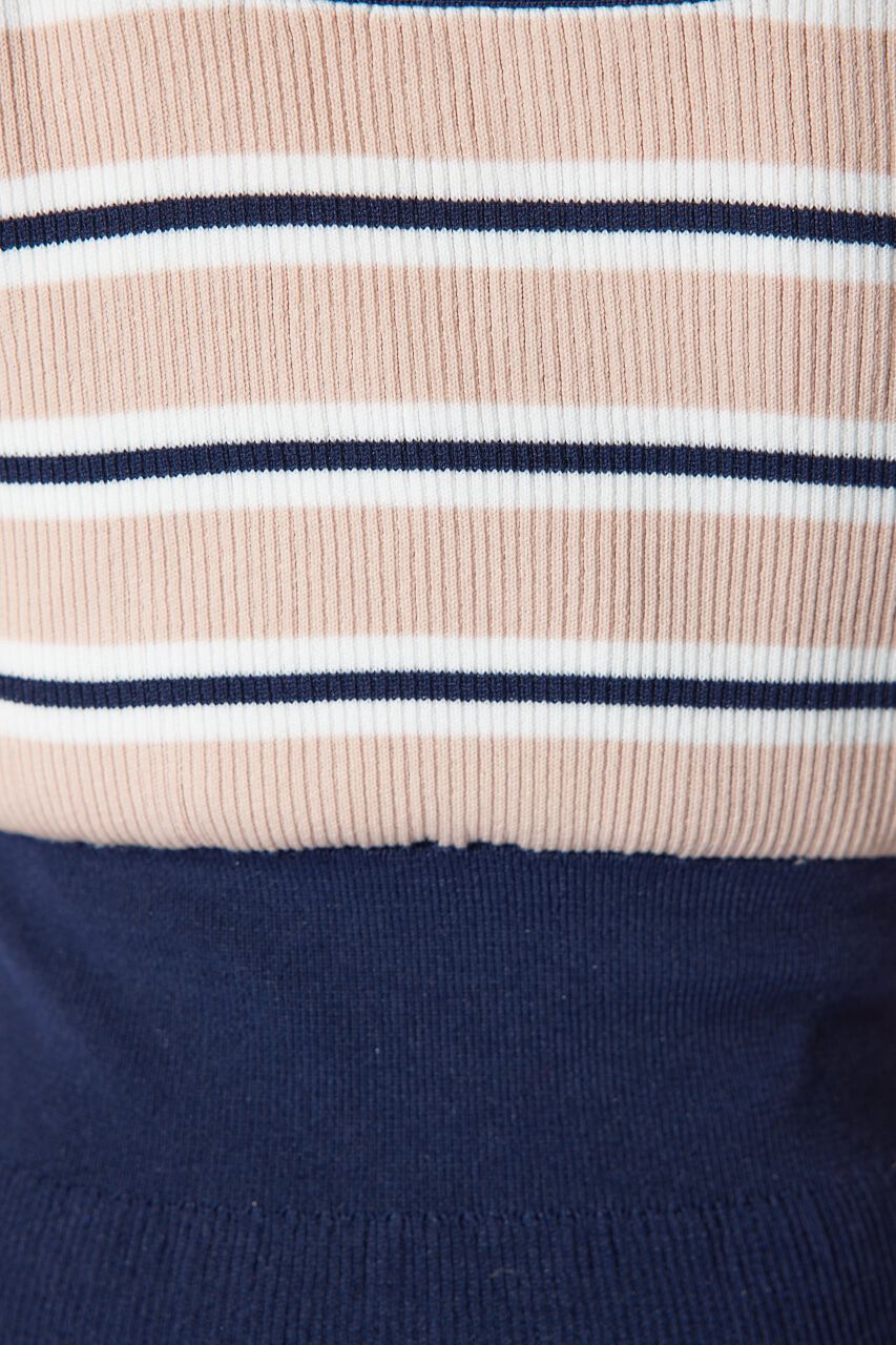 rienda「シャツレイヤードコンビマーメイドニットワンピース」|ワンピース|