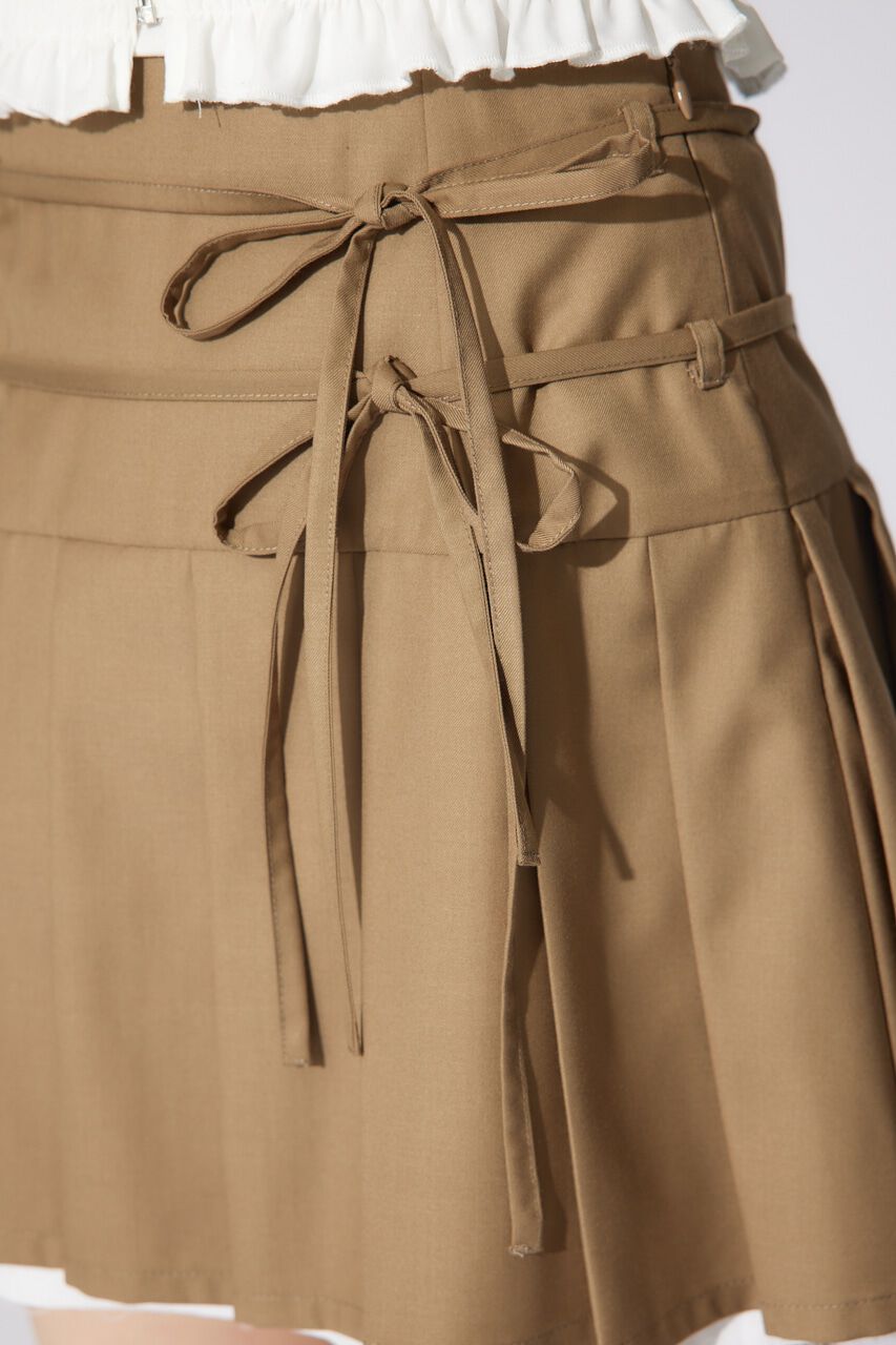 rienda「レイヤードパターンプリーツスコートショートパンツ」|スカート|