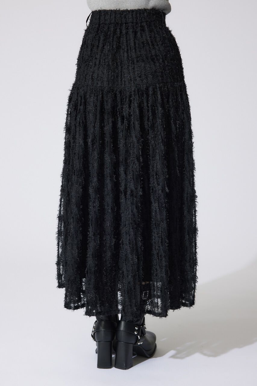 rienda「ディフォーメーションチュールフレアスカート」|スカート|