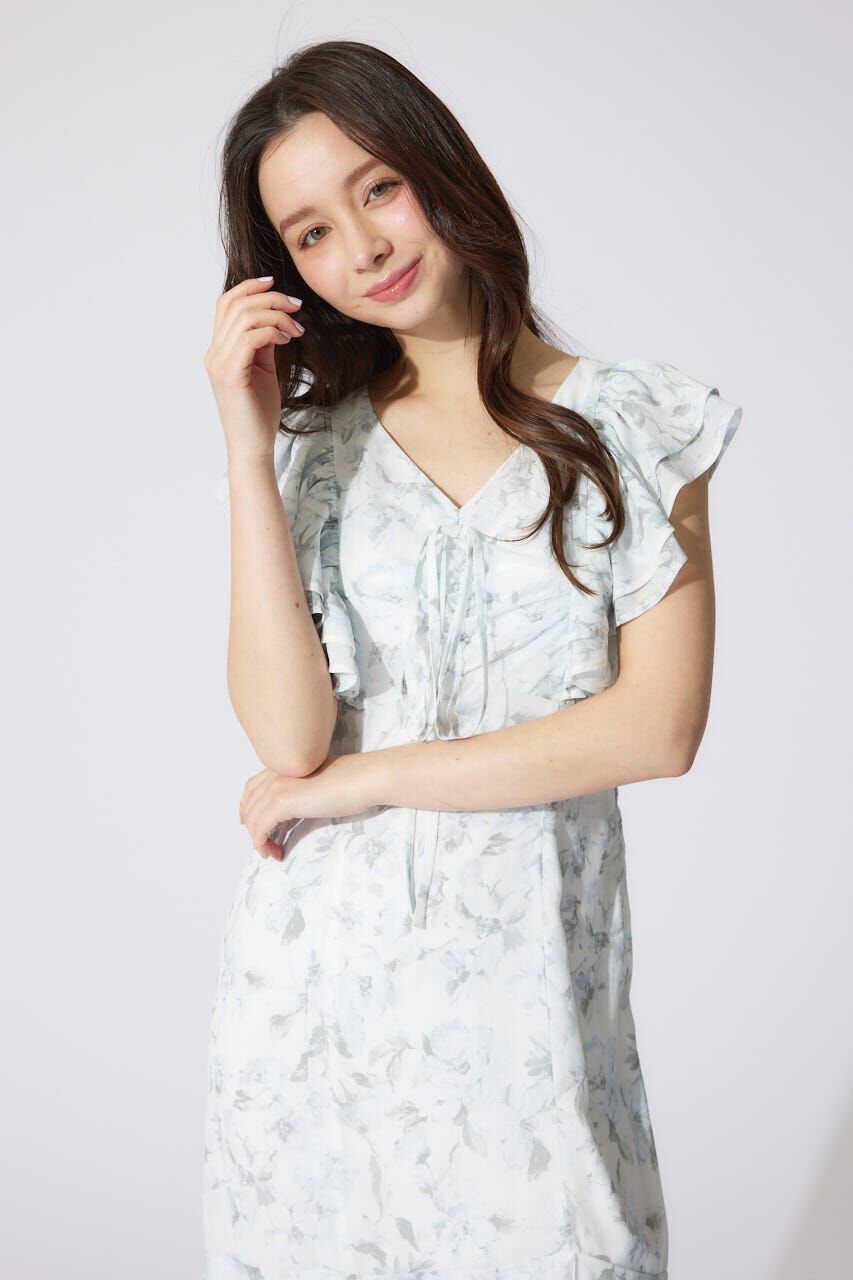 rienda「フリルフラワーロングワンピース」|ワンピース|