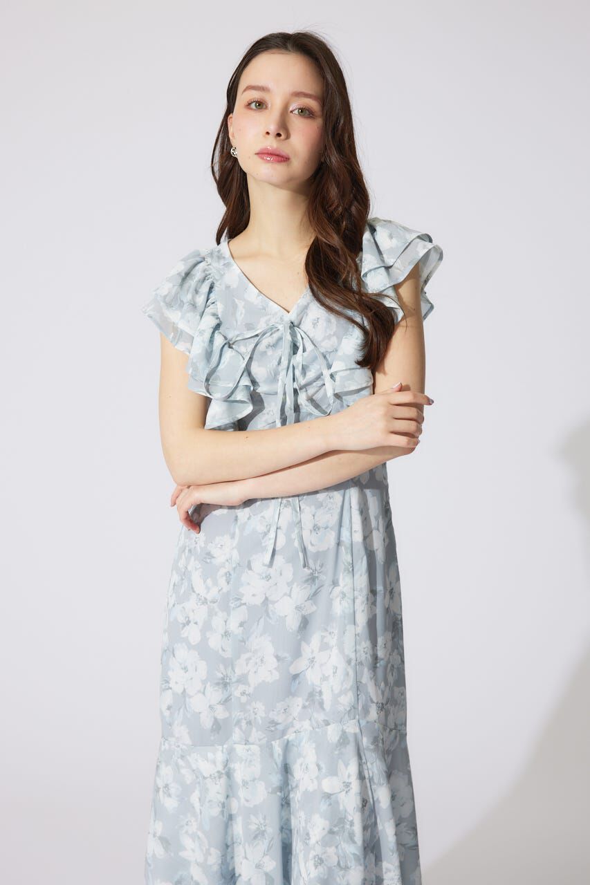 rienda「フリルフラワーロングワンピース」|ワンピース|