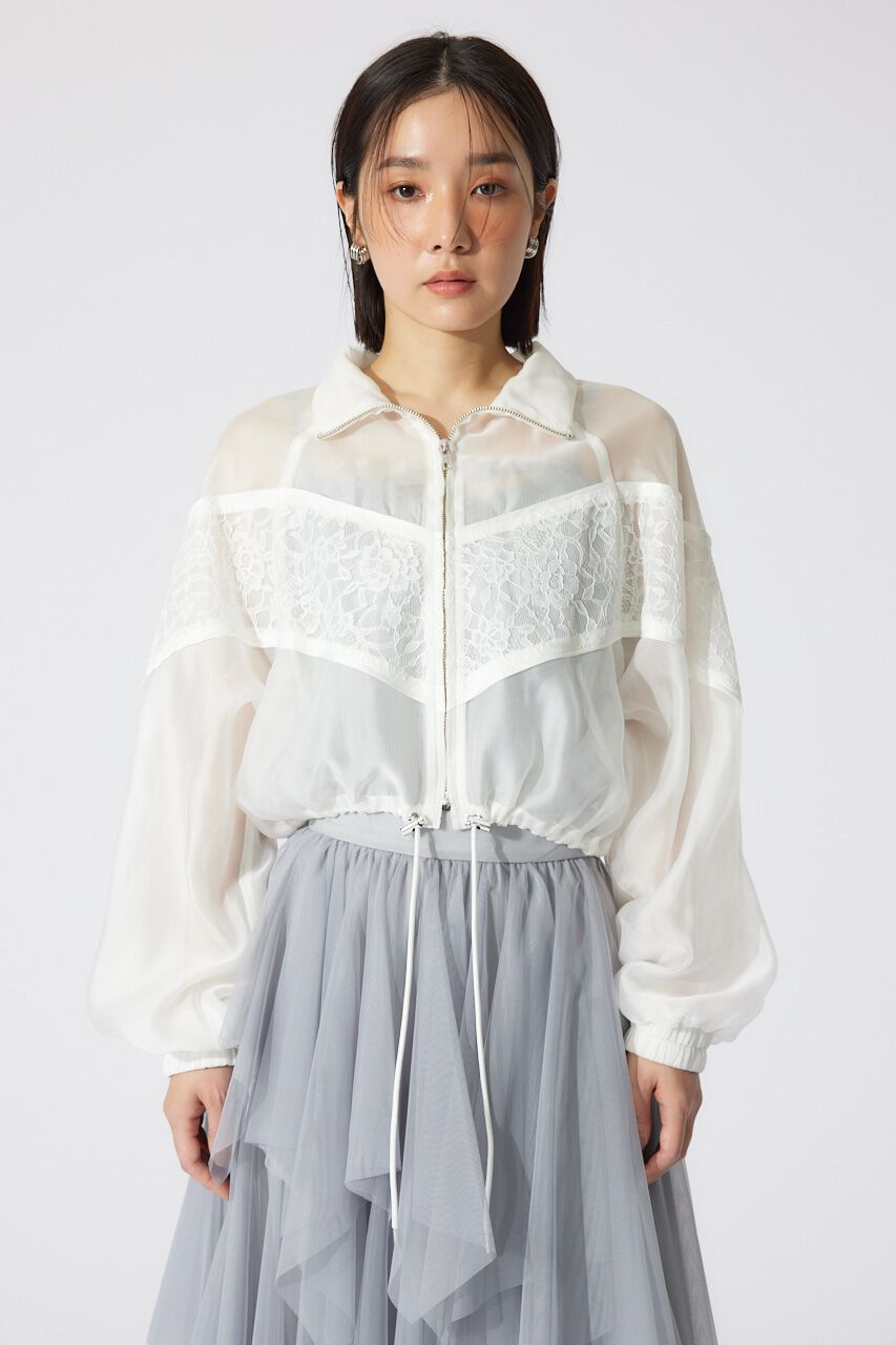 rienda「レースコンビシアーブルゾン」|ブルゾン・スタジャン|